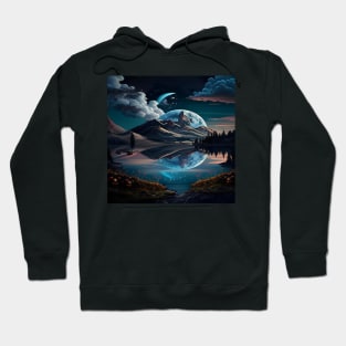 Winter Mountain Moon Hoodie